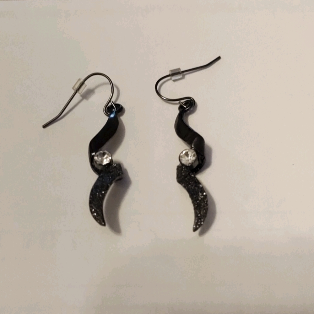 Sparkly Black Earrings
